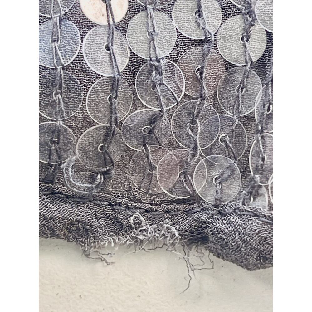 Haute Hippie 100% Silk Sequin Shift Mini Dress Size Medium Purple/Grey Boho Glam - Picture 10 of 10